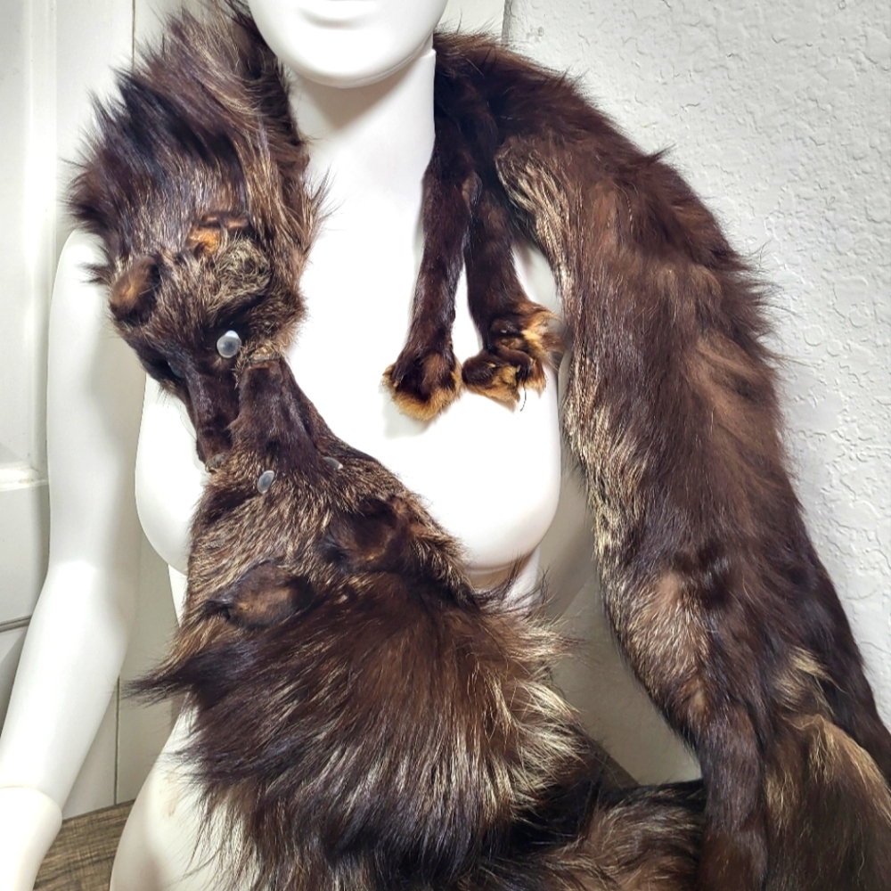 Vintage REAL Luxurious Brown Fur Stole/scarf